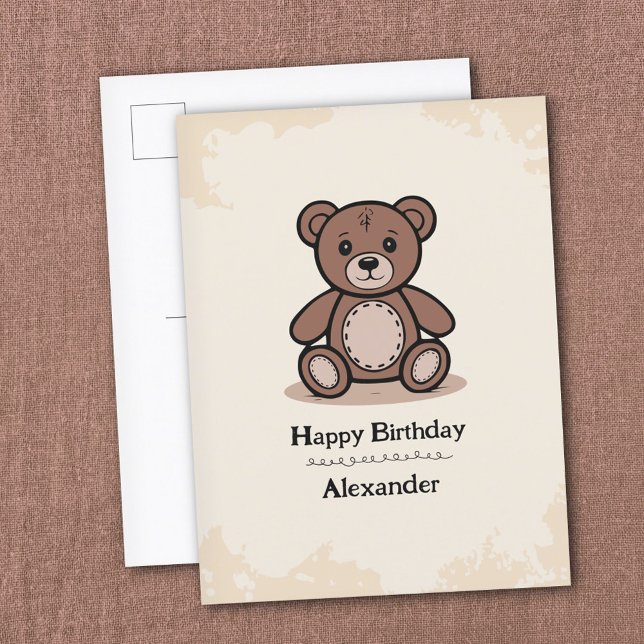 Carte Postale Nounours (Teddy Bear Postcard)