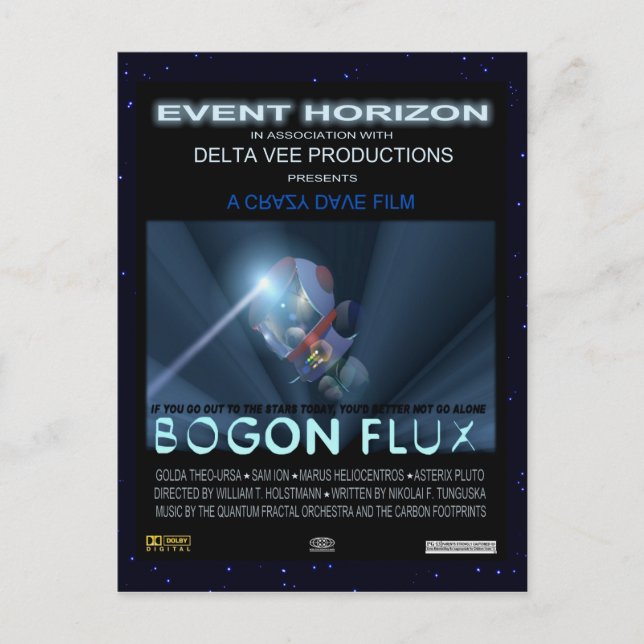 Carte Postale Nounours dans l'espace (Devant)