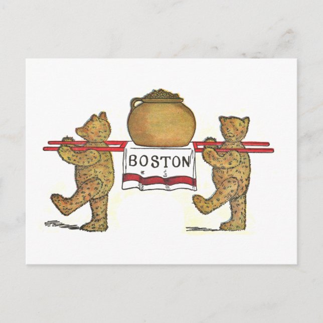 Carte Postale nounours et Boston Bean Pot (Devant)