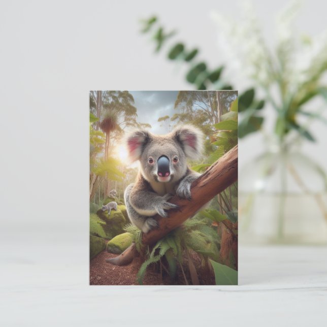 Carte Postale Nounours Koala Mignon (Debout devant)