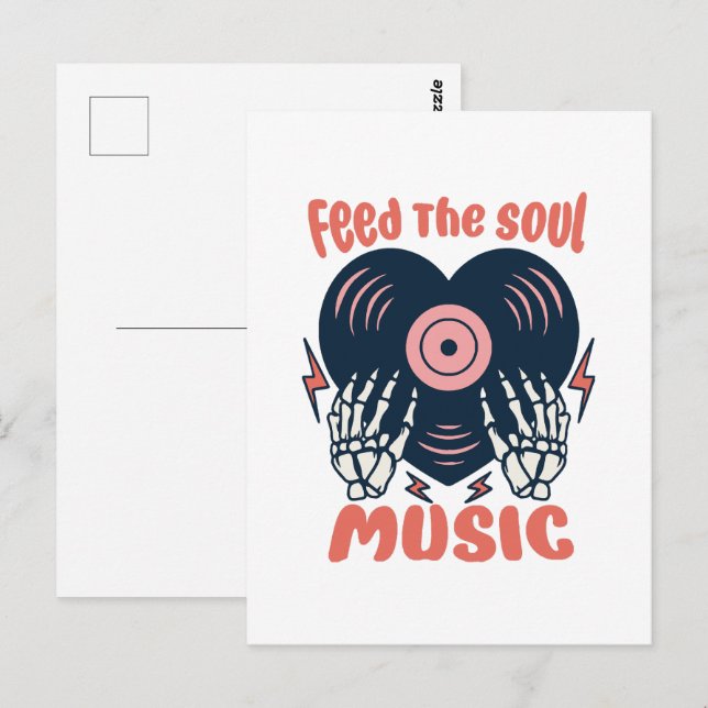 Carte Postale nourrir la musique de l'âme (Devant / Derrière)