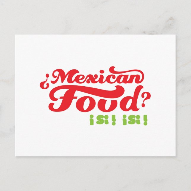 CARTE POSTALE NOURRITURE MEXICAINE (Devant)