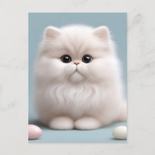Carte Postale Nourriture Perse Chat Kitten