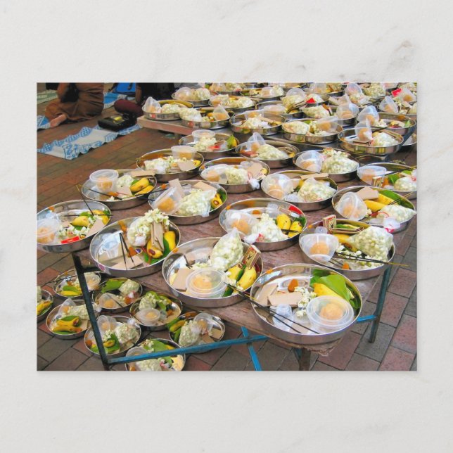 Carte Postale Nourriture pour une fête hindoue (Devant)