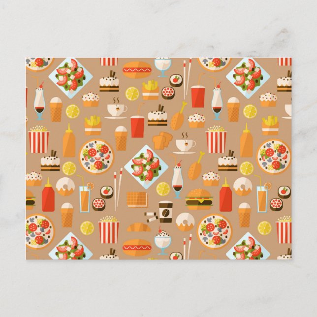 Carte Postale Nourriture rapide (Devant)