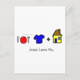 Carte Postale Nourriture, vêtements et abri