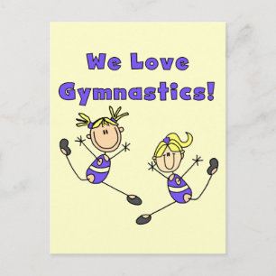 Carte Postale Nous aimons les Tshirts et les cadeaux de gymnasti