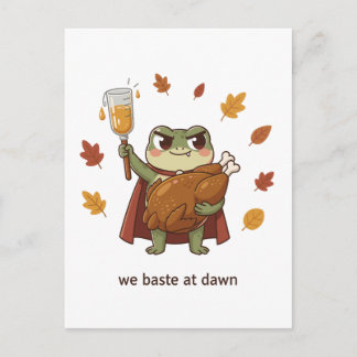 Carte Postale Nous arrosons à l'aube Grenouille Action de grâce