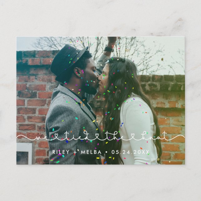 Carte Postale Nous avons attaché le noeud Cute connectant la pol (Devant)