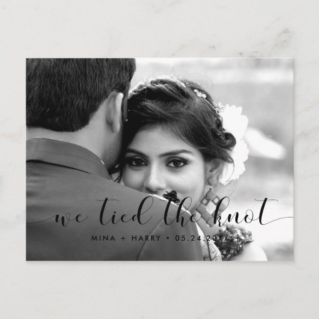 Carte Postale Nous avons attaché le noeud Elegant design photo (Devant)