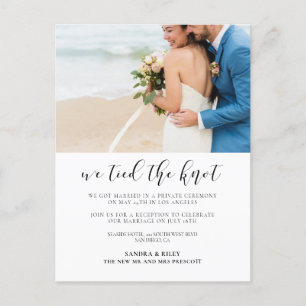 Carte Postale Nous avons attaché le noeud Elegant mariage faire-