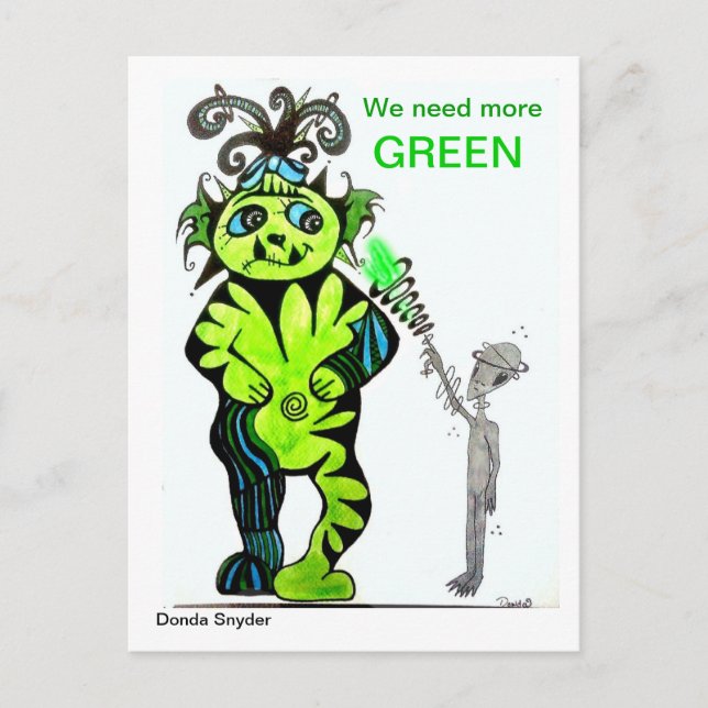 Carte Postale Nous Avons Besoin De Plus De Vert - (Devant)