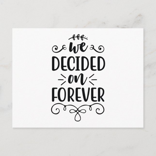 Carte Postale Nous avons décidé pour toujours (Devant)