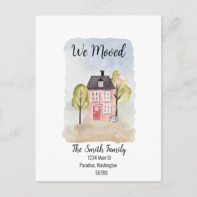 Carte postale "Nous avons déménagé" (Devant)