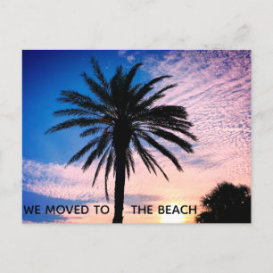 Carte Postale Nous Avons Déménagé À La Plage Palm Tree Photo Hom