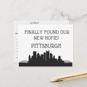Carte Postale Nous avons déménagé à Pittsburgh