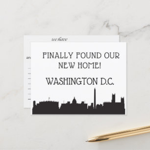 Carte Postale Nous avons déménagé à Washington, D.C.