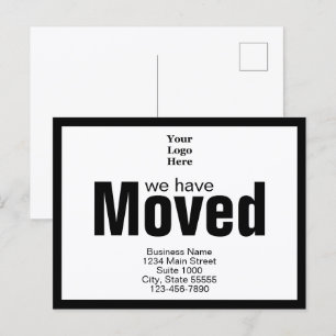 Carte Postale Nous avons déménagé Annonce de déménagement de log
