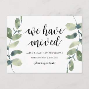 Carte Postale Nous avons déménagé, annonce de notre nouvelle adr