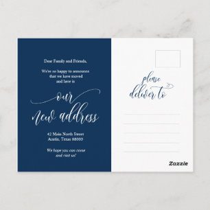 Carte Postale Nous avons déménagé, Annonce de nouvelle adresse