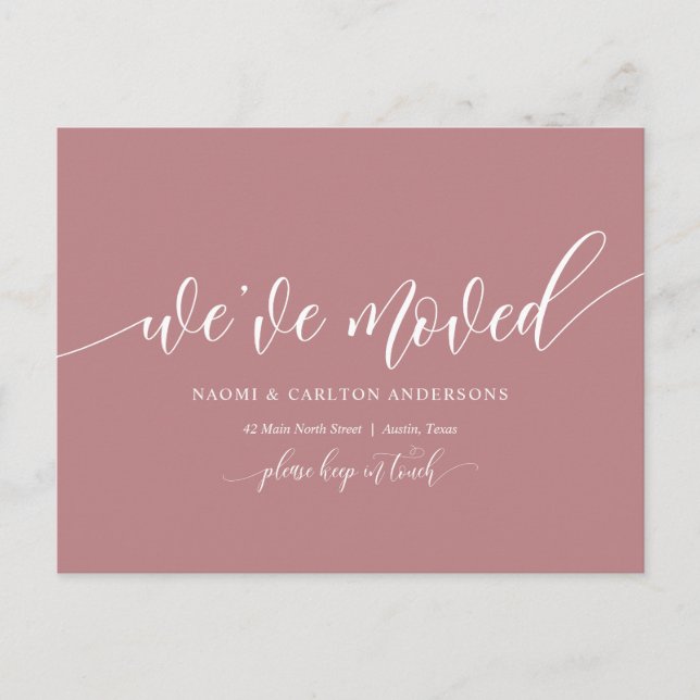 Carte Postale Nous avons déménagé, Annonce de nouvelle adresse d (Devant)
