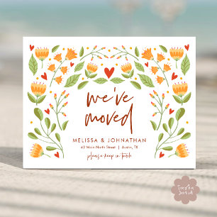 Carte Postale Nous avons déménagé, Automne Nouveau Faire-part