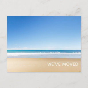 Carte Postale Nous avons Déménagé Beach Accueil Nouvelle Adresse