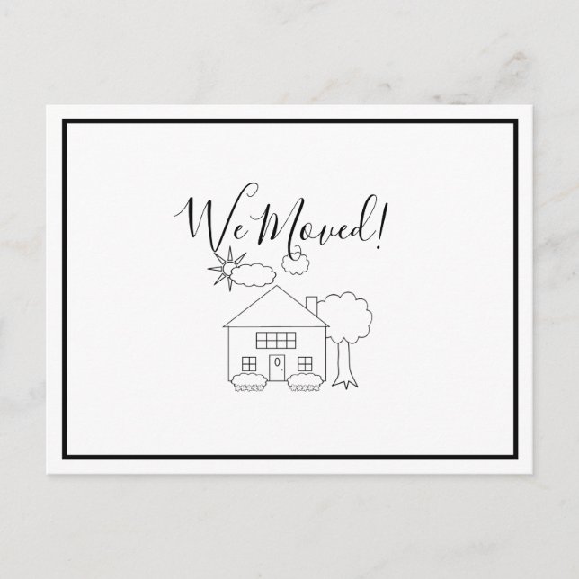 Carte Postale Nous avons déménagé Changement d'adresse Annouemen (Devant)