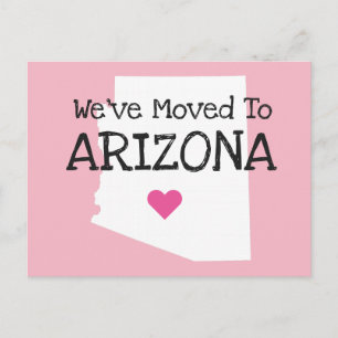 Carte Postale Nous avons déménagé en Arizona Coeur rose