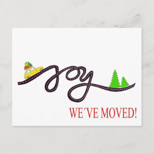 Carte Postale Nous avons déménagé la voiture de Noël classique