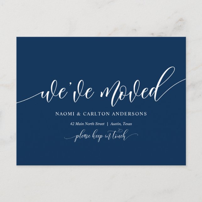 Carte Postale Nous Avons Déménagé, Nouveau Faire-part D'Adresse  (Devant)