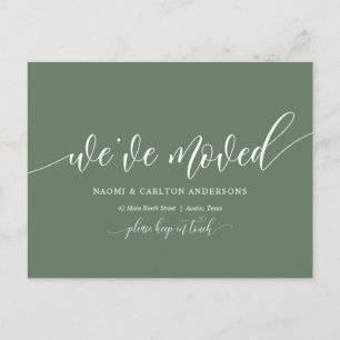 Carte Postale Nous Avons Déménagé, Nouveau Faire-part D'Adresse 