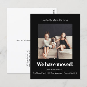 Carte Postale Nous Avons Déménagé Nouveau Faire-part Photo Adres