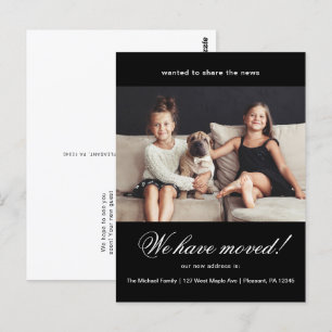Carte Postale Nous Avons Déménagé Nouveau Faire-part Photo Adres
