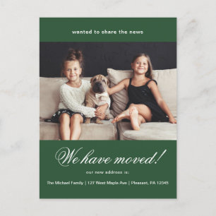 Carte Postale Nous Avons Déménagé Nouveau Faire-part Photo Adres