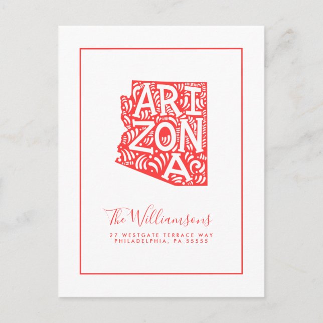 Carte Postale Nous avons déménagé | Nouvelle adresse | Arizona (Devant)