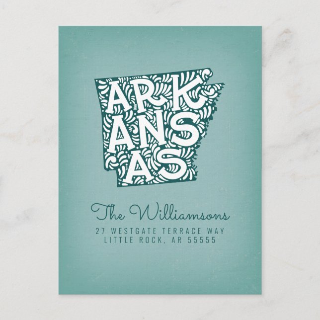 Carte Postale Nous avons déménagé | Nouvelle adresse | Arkansas (Devant)