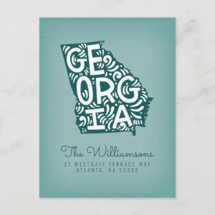 Carte Postale Nous avons déménagé Nouvelle adresse Géorgie