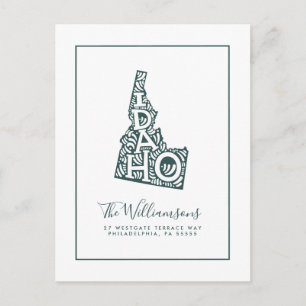 Carte Postale Nous avons déménagé Nouvelle adresse Idaho