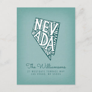 Carte Postale Nous avons déménagé Nouvelle adresse Nevada