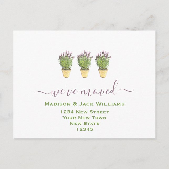 Carte Postale Nous avons déménagé | Nouvelle adresse | Nouvelle  (Devant)
