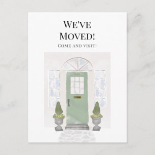 Carte Postale Nous avons déménagé Nouvelle Maison Aquarelle Port