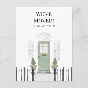 Carte Postale Nous avons déménagé Nouvelle Maison Simple Aquarel