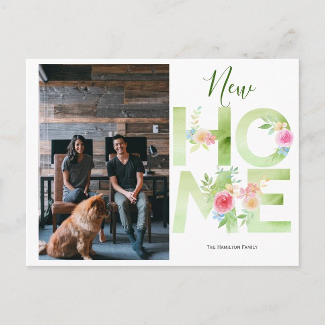 Carte Postale Nous Avons Déménagé Nouvelle Photo Maison Personna (Devant)