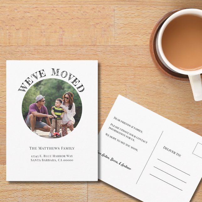 Carte Postale Nous avons déménagé Photo famille Nouvelle adresse (Créateur téléchargé)