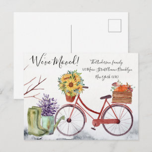 Carte Postale Nous avons déménagé Thème d'automne Action de grâc