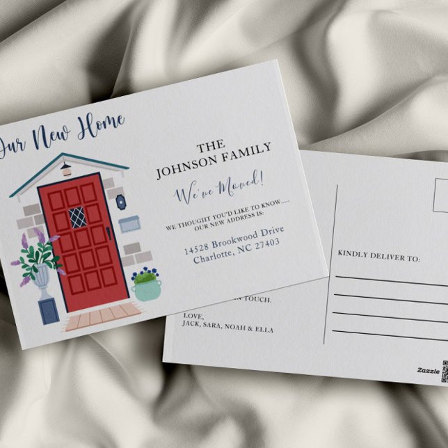 Carte Postale Nous Avons Déménagé Une Nouvelle Adresse Moteur Fa (Créateur téléchargé)