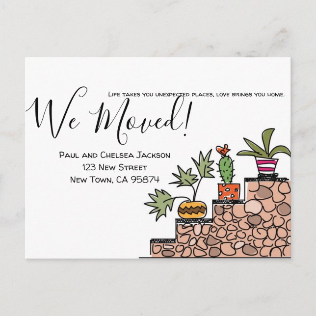Carte Postale Nous avons déplacé Cactus (Devant)