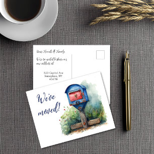 Carte Postale Nous avons déplacé la boîte aux lettres
