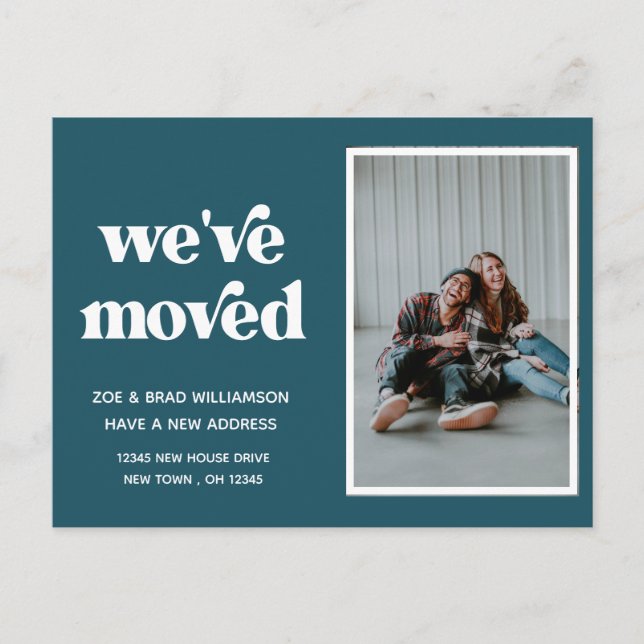 Carte Postale Nous avons déplacé le changement d'adresse Photo M (Devant)